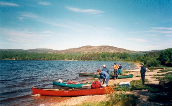 Leaving the campsite at Loch Insh