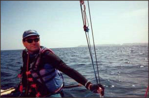 Alan at the helm